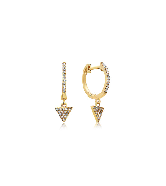 Diamond Triangle Dangle Earring