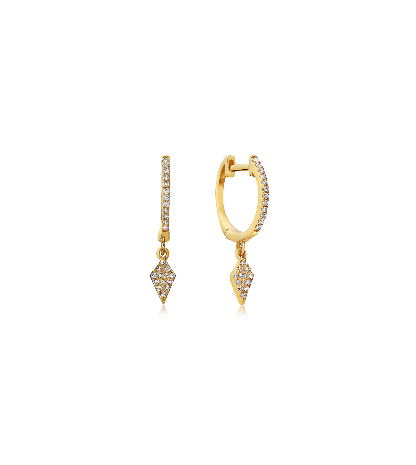 Diamond Kite Dangle Earring