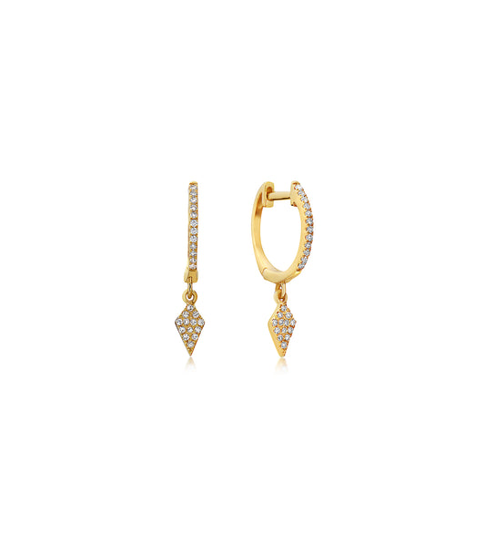 Diamond Kite Dangle Earring