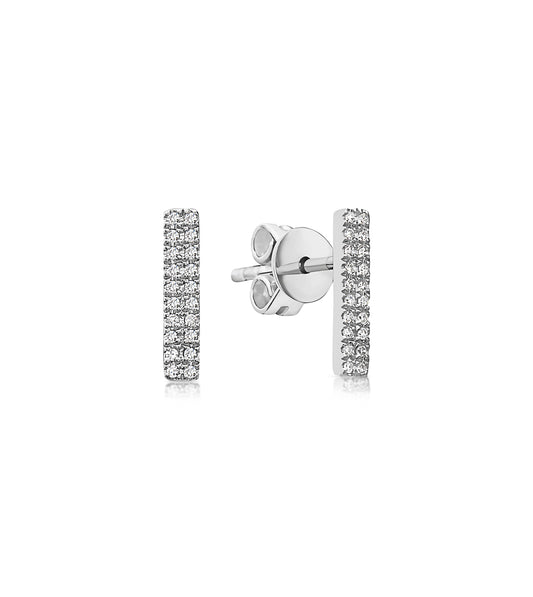Diamond Bar Stud Earring