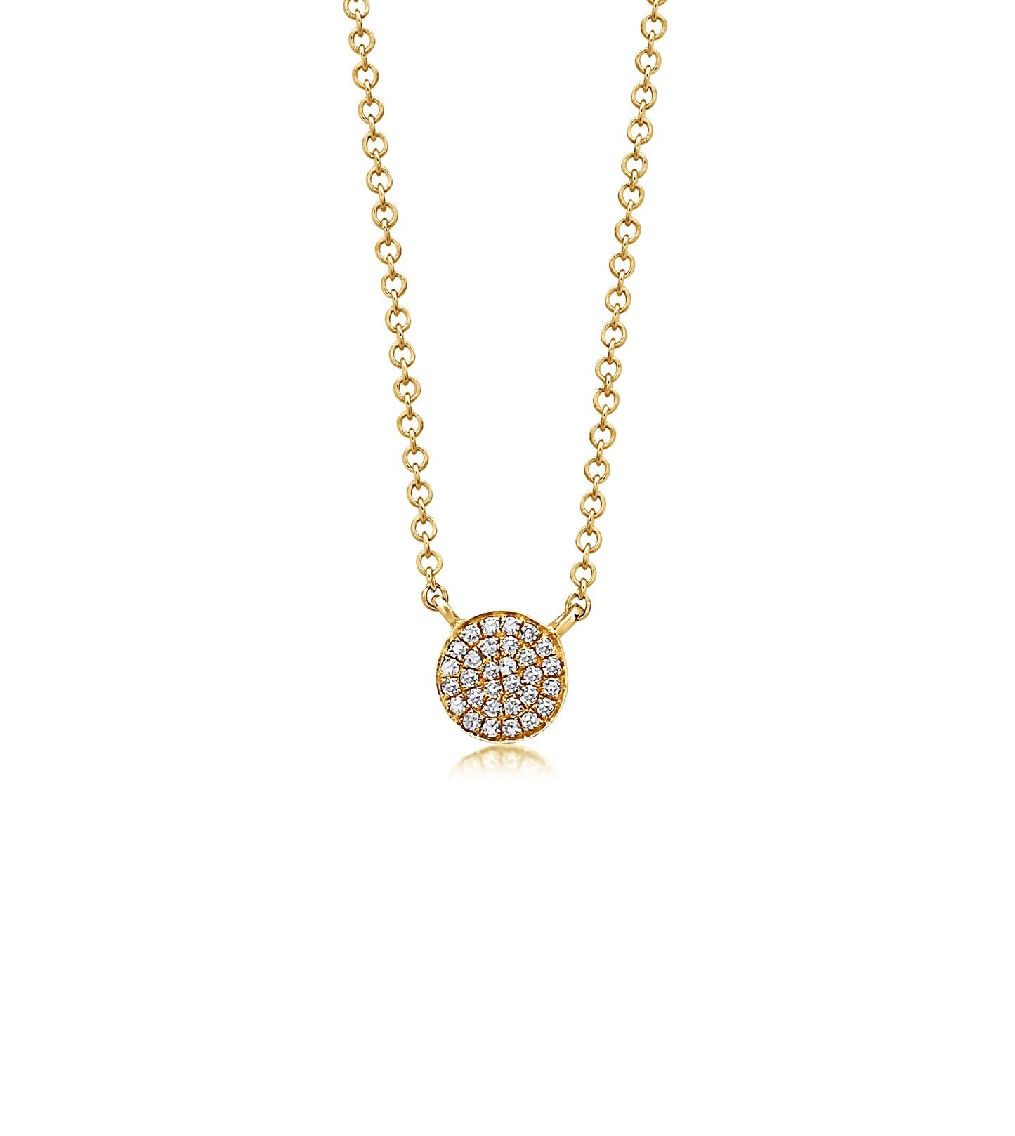 Diamond Disc Necklace