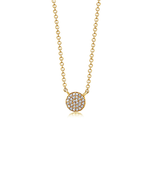 Diamond Disc Necklace