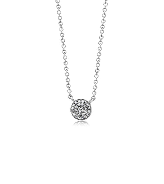 Diamond Disc Necklace