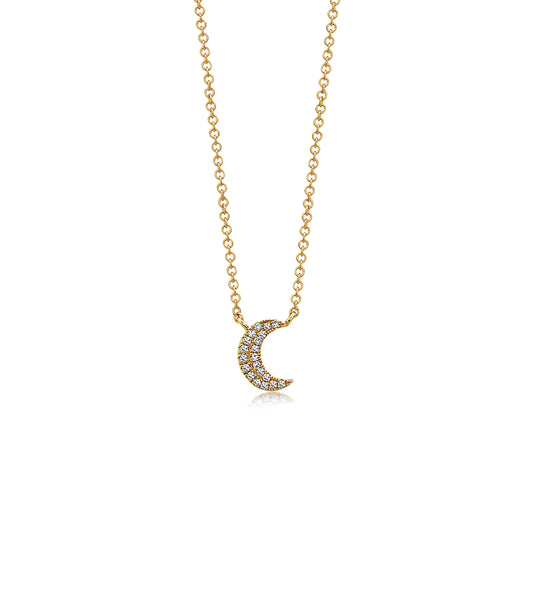 Diamond Moon Necklace