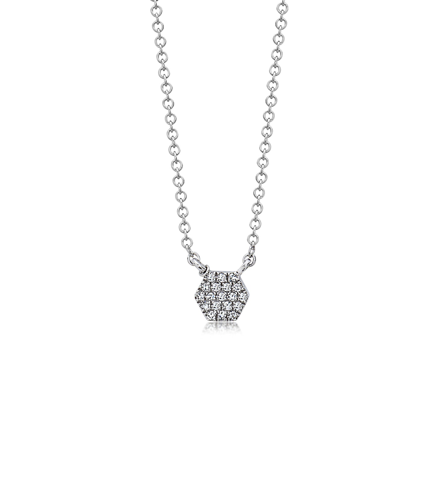Diamond Hexagon Necklace