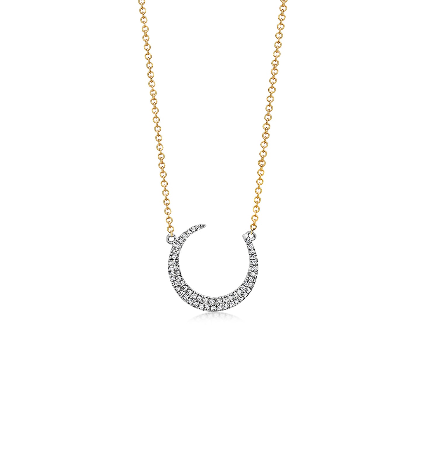Diamond Crescent Moon Necklace