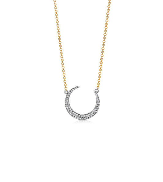 Diamond Crescent Moon Necklace