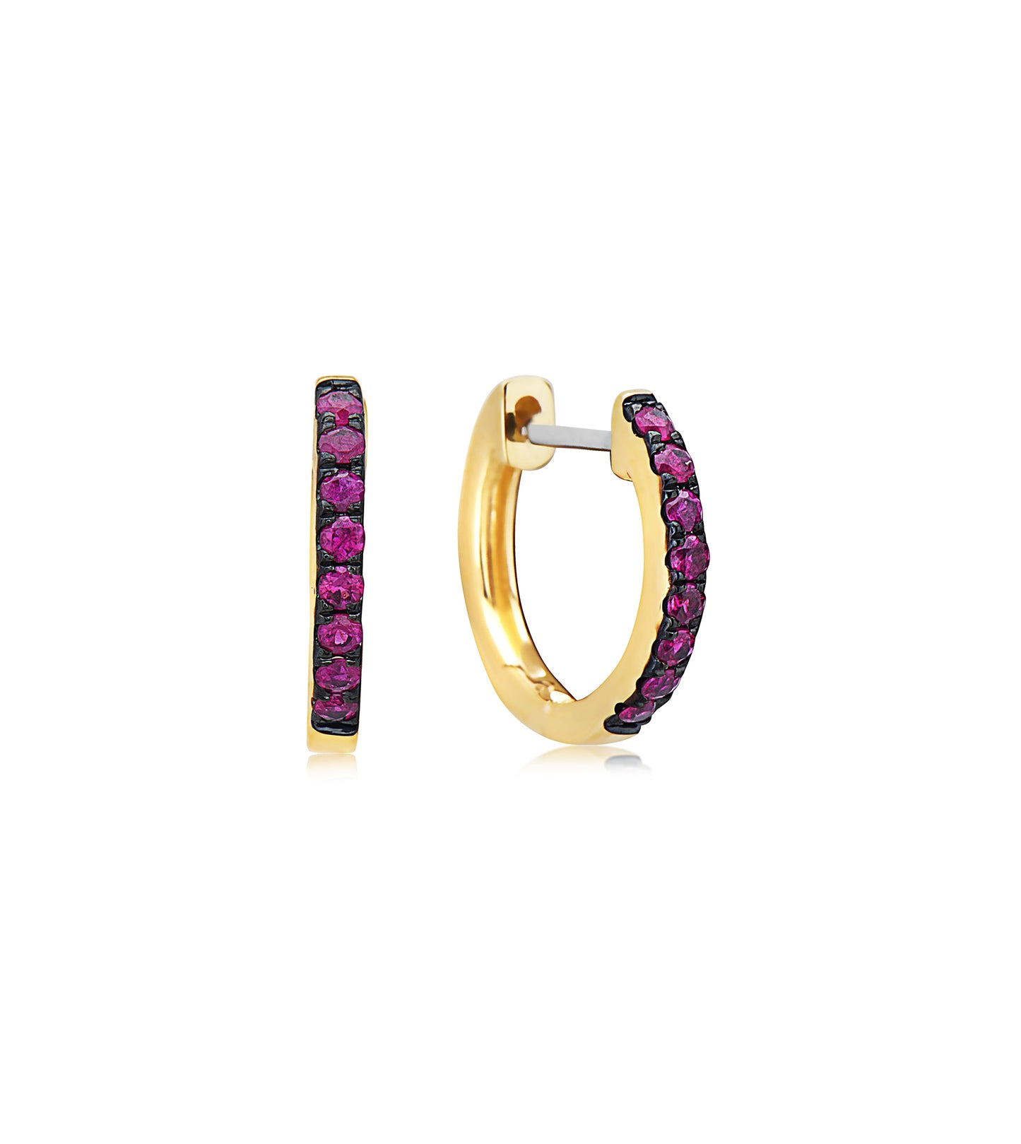 Ruby Huggie Earring