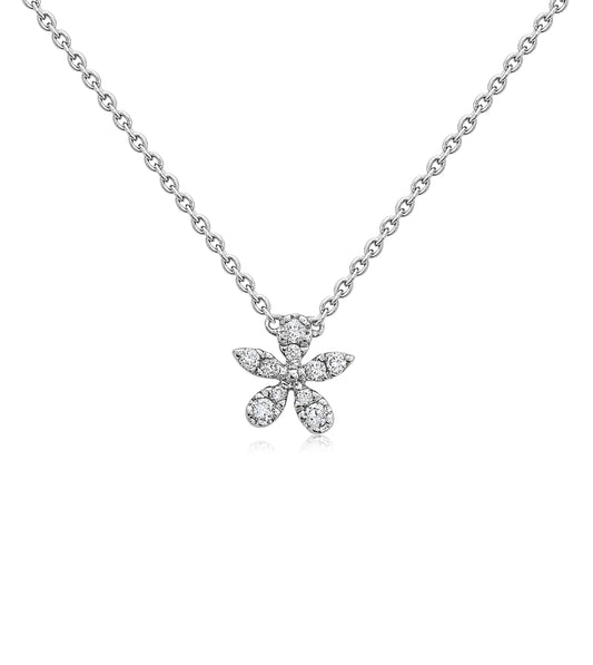 Diamond Flower Necklace
