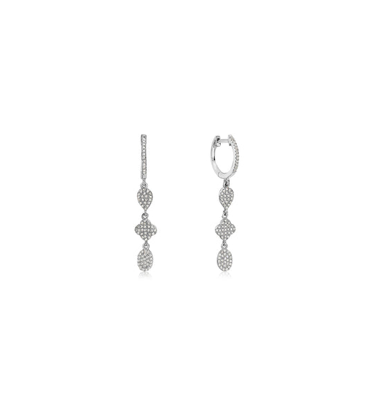Diamond Charm Drop Earring