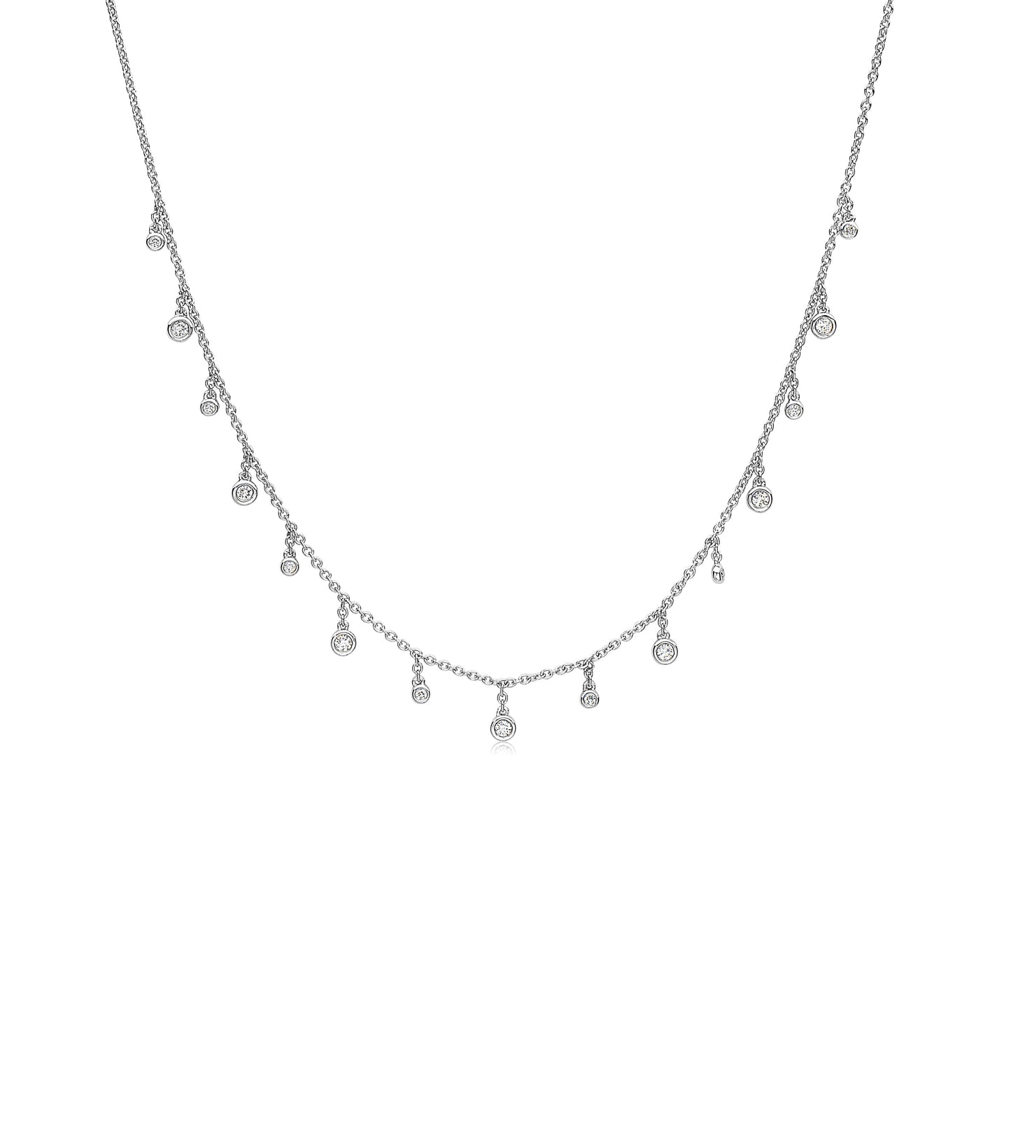 Diamond Round Dangle Necklace