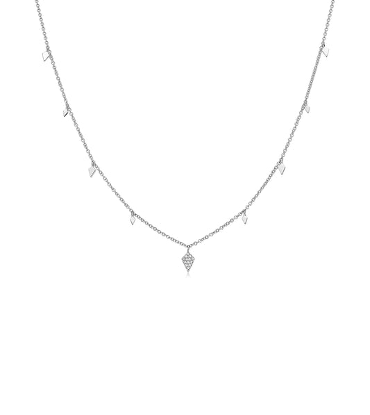 Diamond Kite Charm Necklace