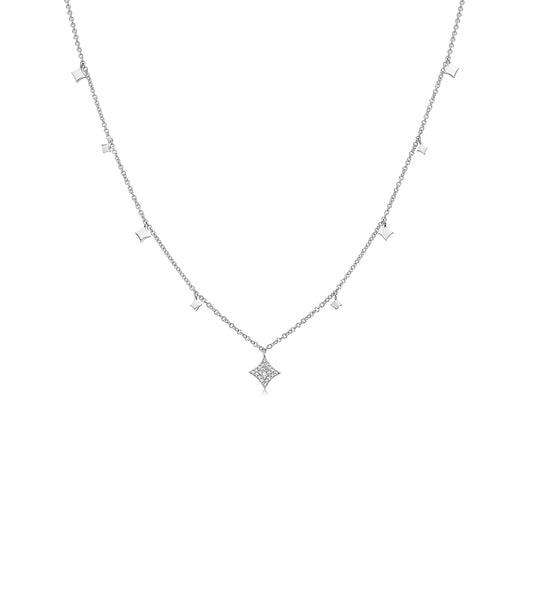 Diamond Firework Charm Necklace