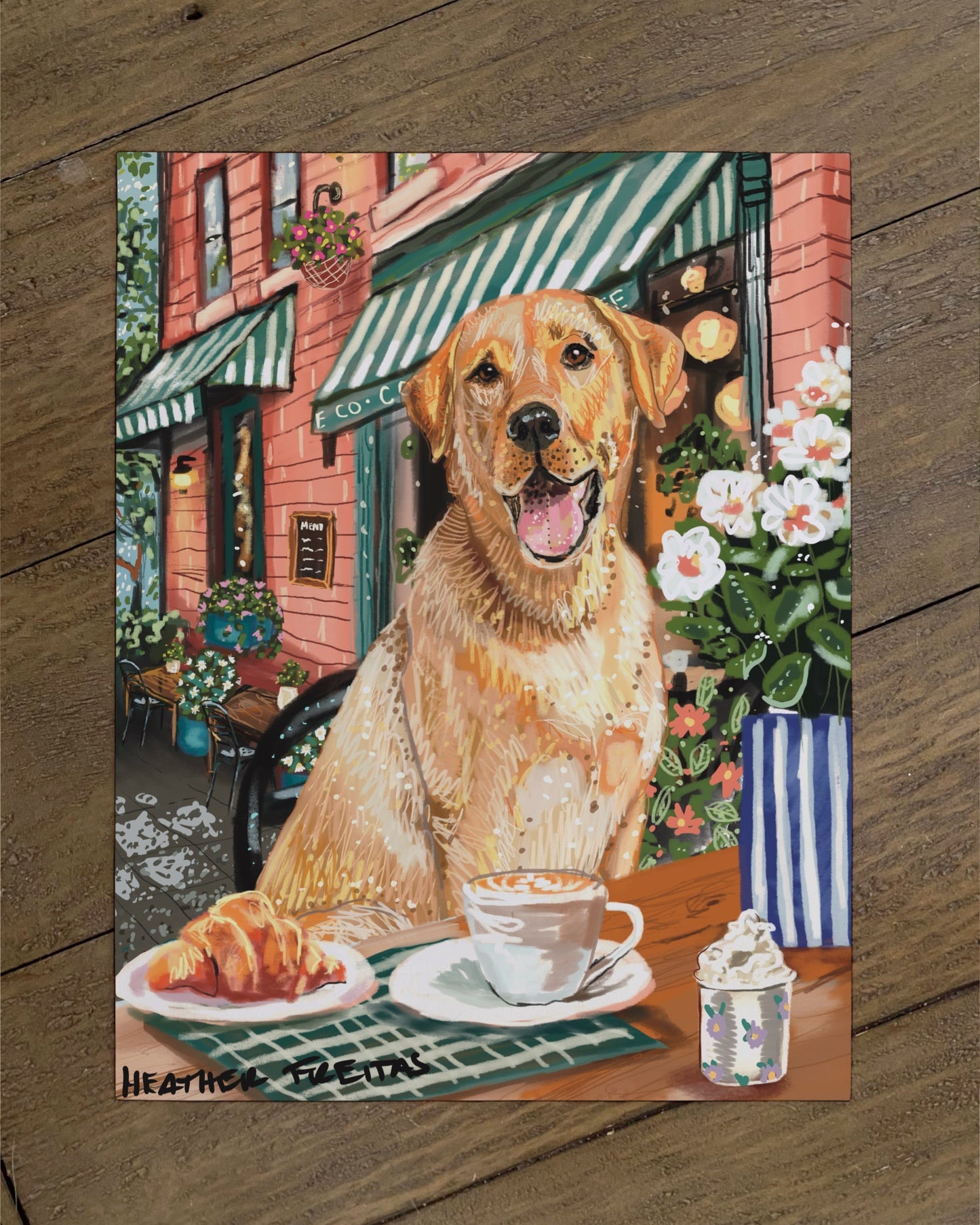 Labrador - Build Your Own Pet Portrait Paper Print