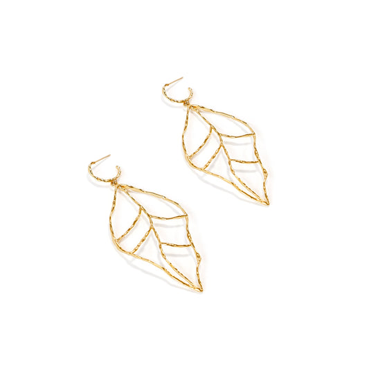 Leaf of Learning Earrings - Gold