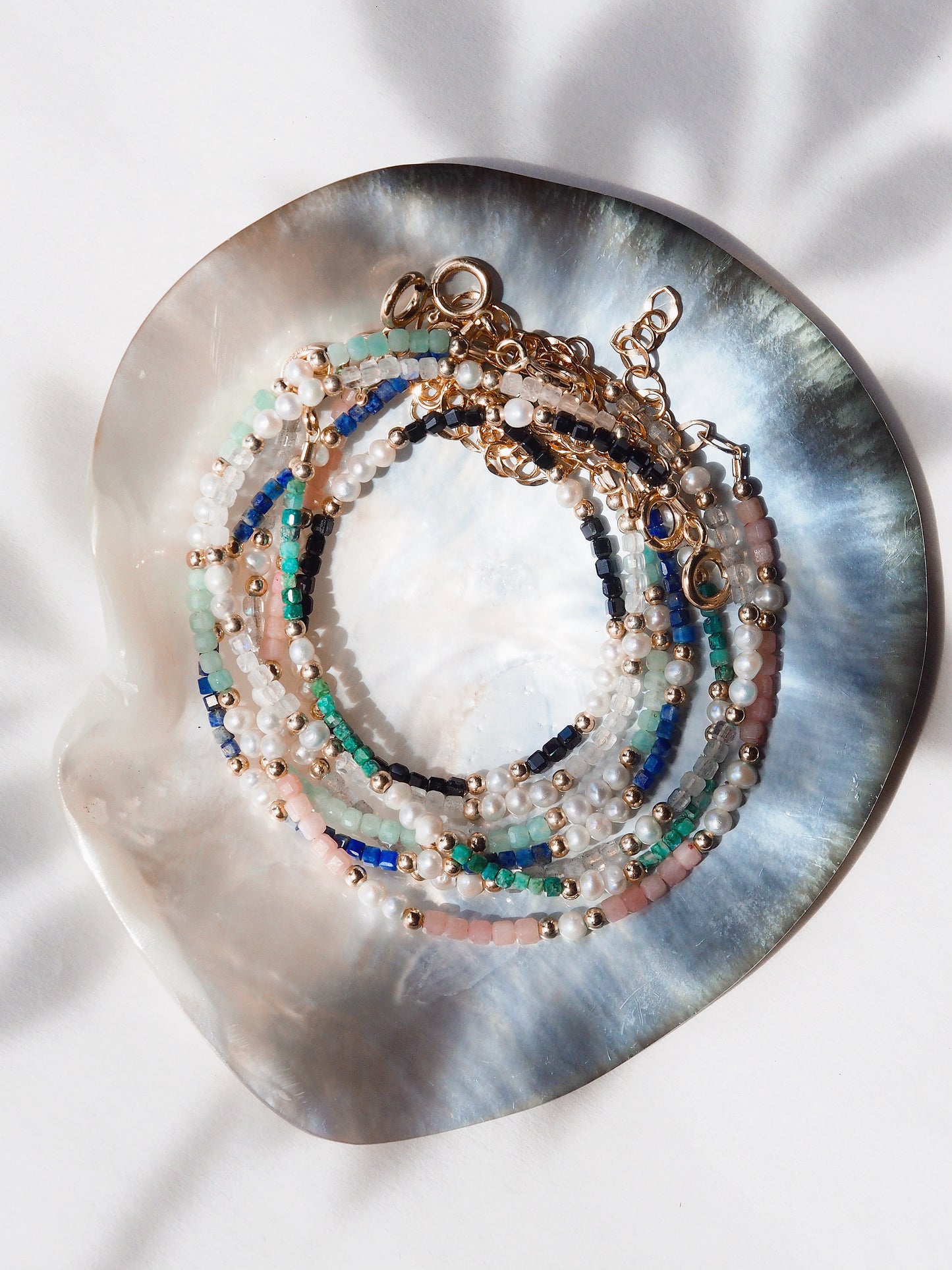 Gemstone and Pearl Bracelet - Ke'ala