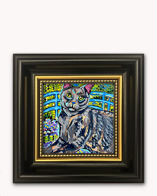 Monet’s Pond Cat Magnet ( Medium )