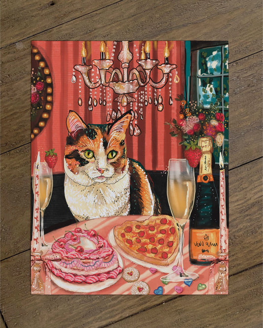 Calico - Build Your Pet Portrait Paper Print