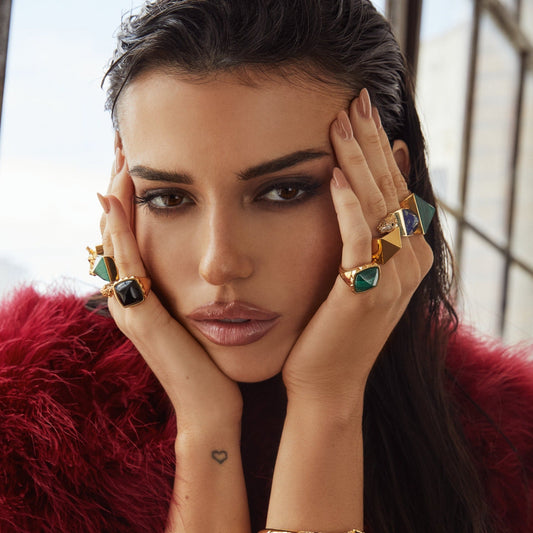 Malachite Pyramid Ring