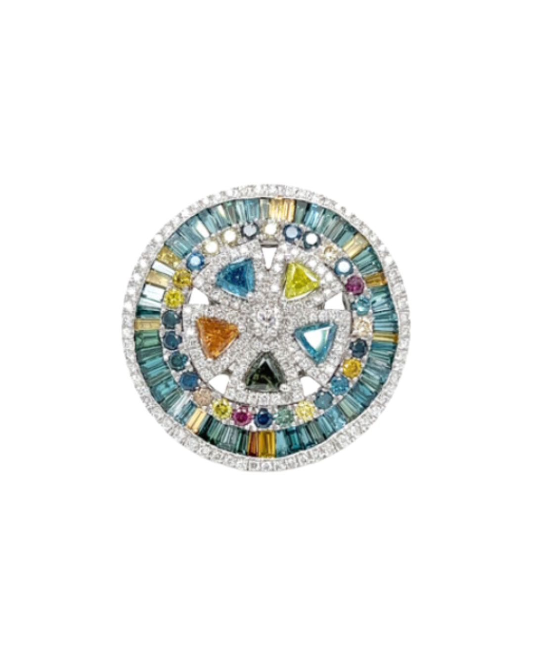 Wheel of Color Diamond Ring