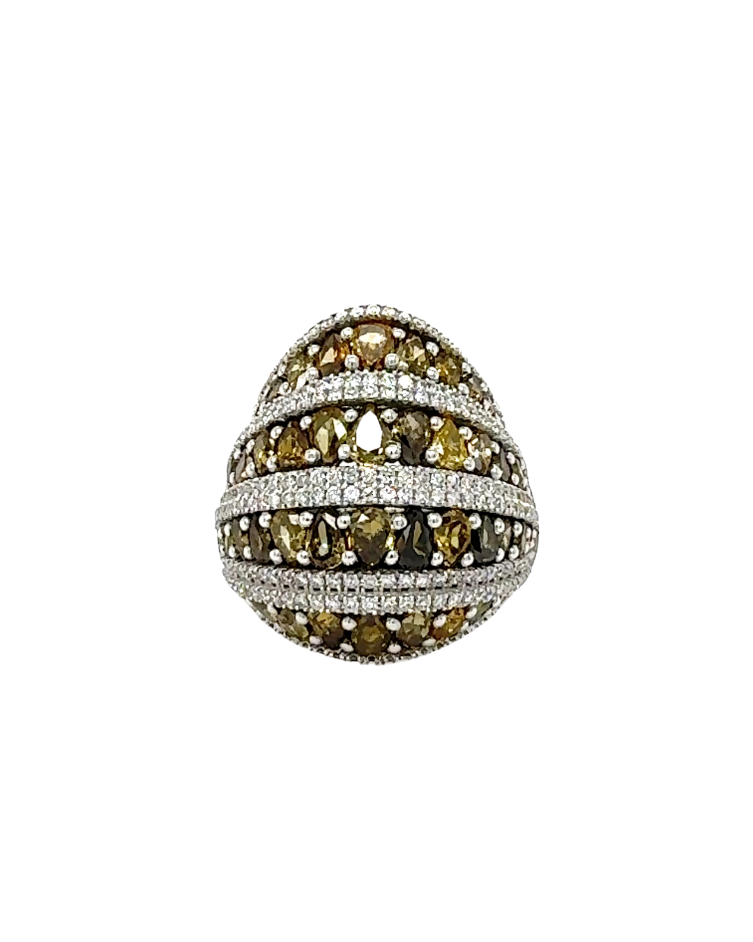 White & Yellow Diamond Ring