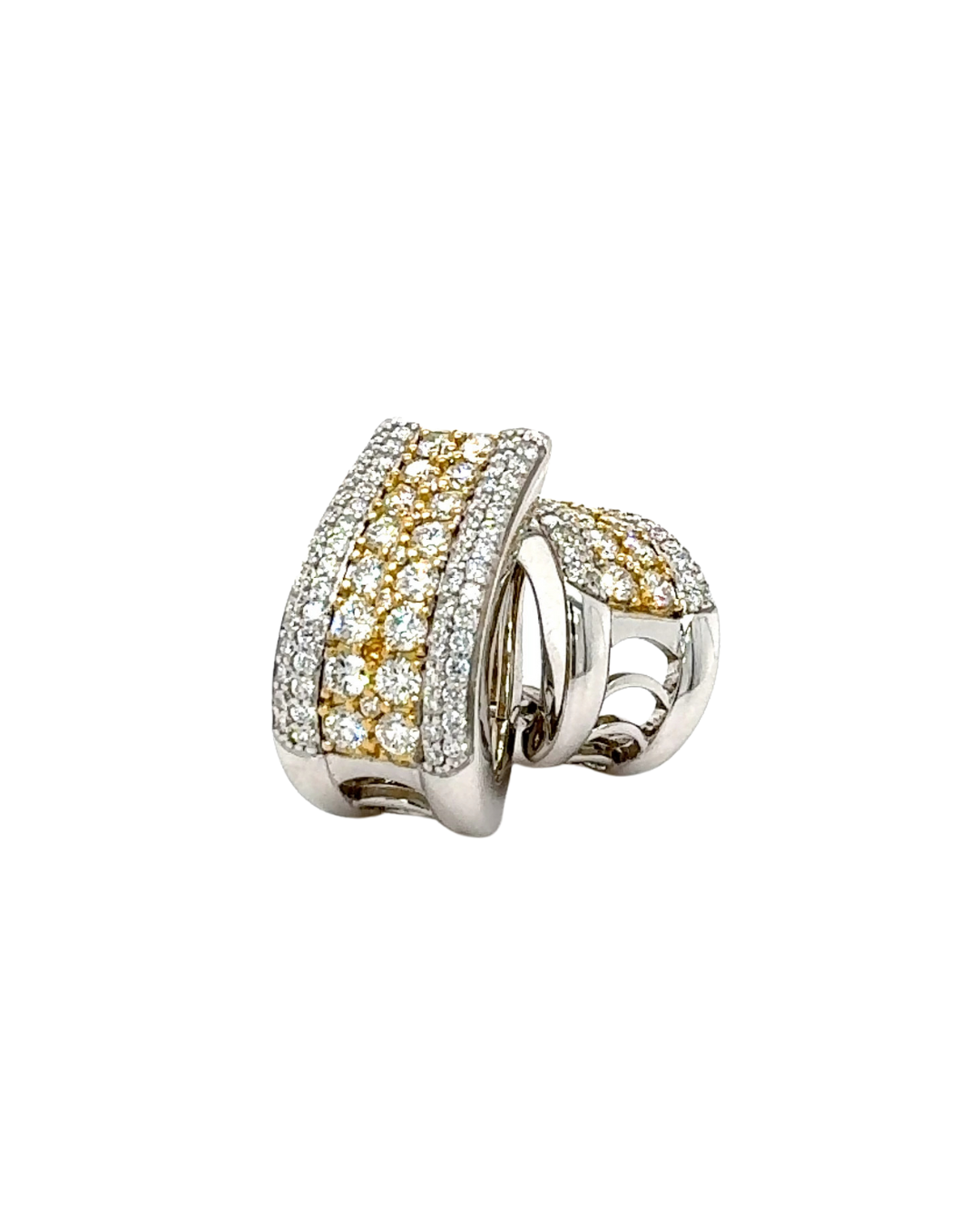 Two Tone Diamond Earrings