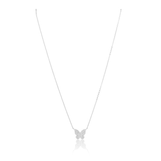 Elsie Pave Butterfly Necklace