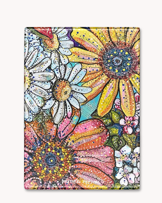 Flower Power Glass Cutting Board Trivet