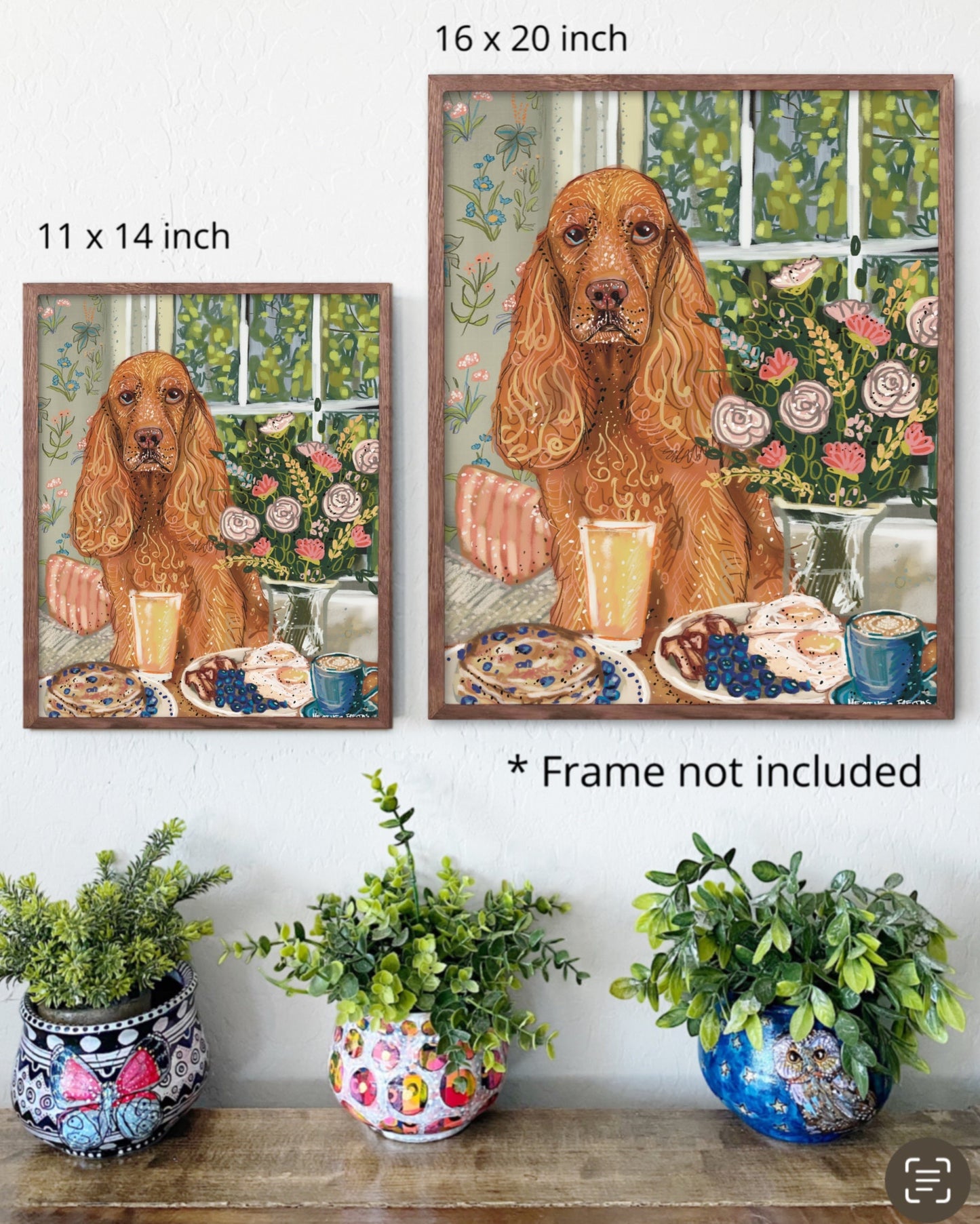 Cocker Spaniel - Build Your Own Pet Portrait Paper Print