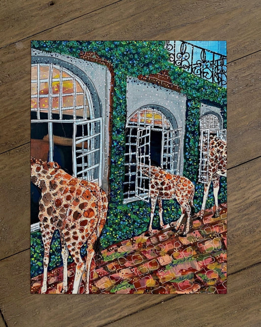 Fine Dining Giraffe Print