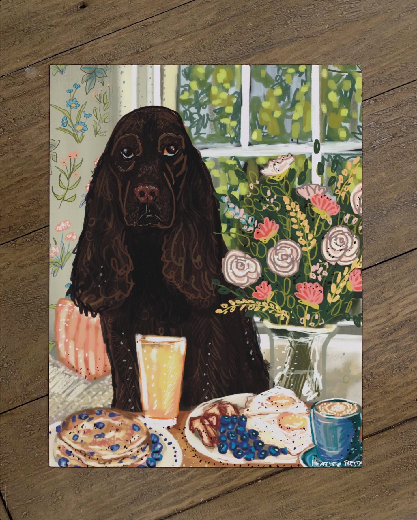 Cocker Spaniel - Build Your Own Pet Portrait Paper Print