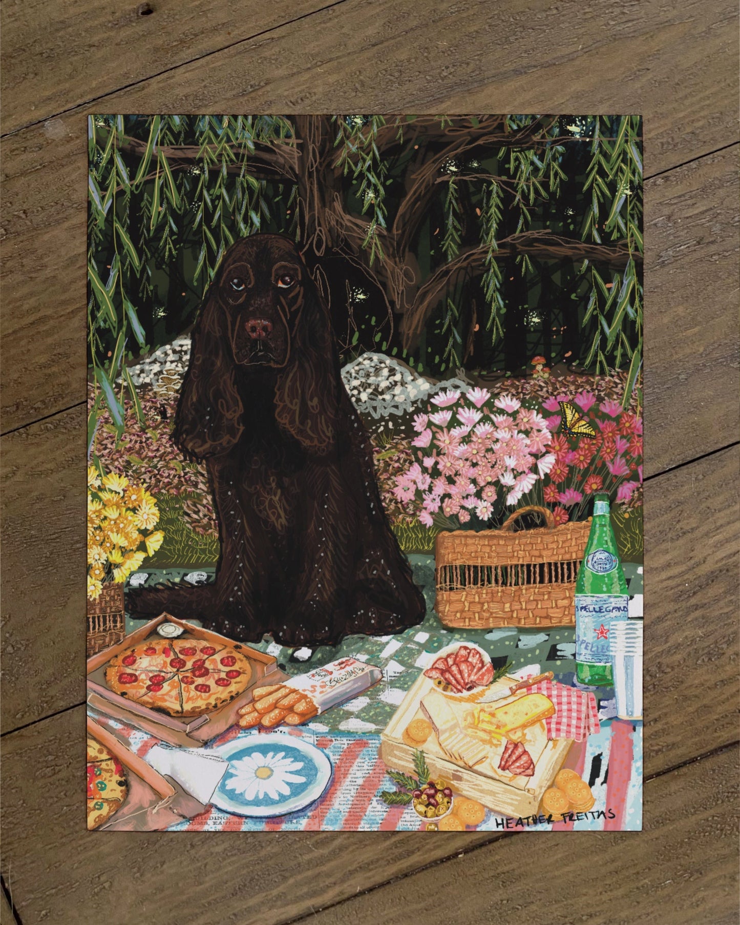 Cocker Spaniel - Build Your Own Pet Portrait Paper Print