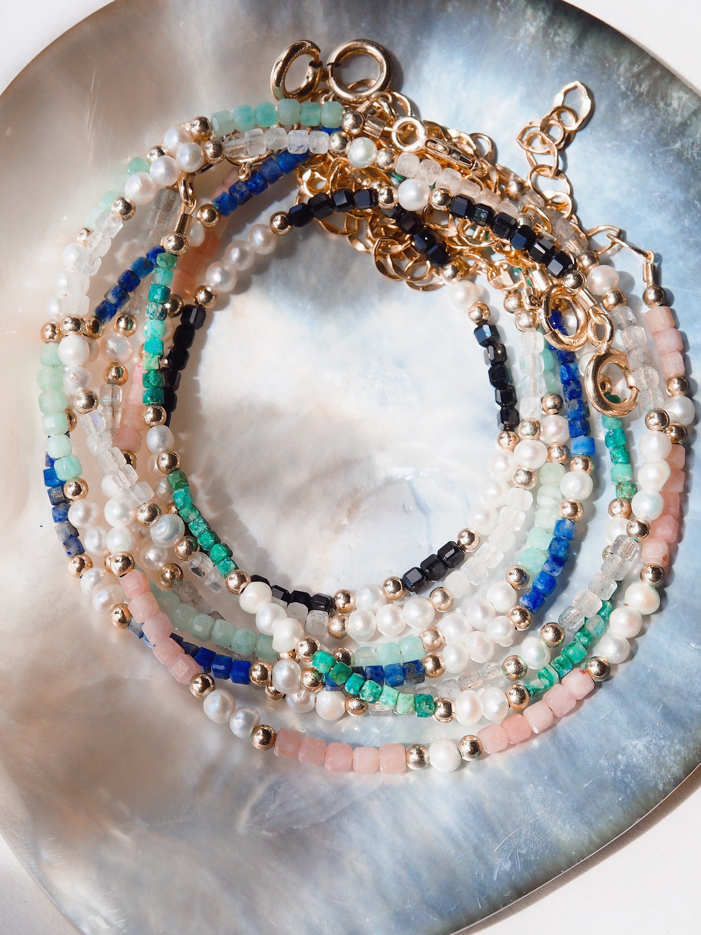 Gemstone and Pearl Bracelet - Ke'ala