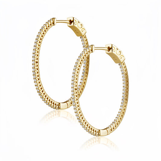 Kristen CZ Oval Hoop