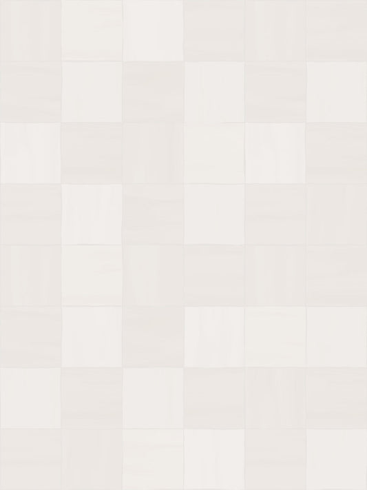 Zellige Wallpaper, white