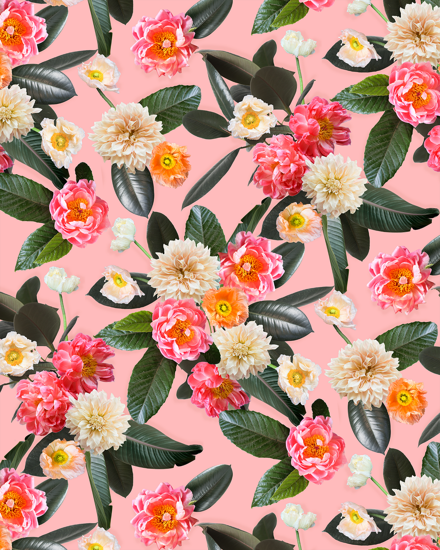 Flower Party Wallpaper, pink