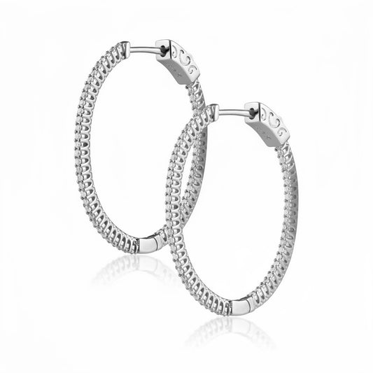 Kristen CZ Oval Hoop