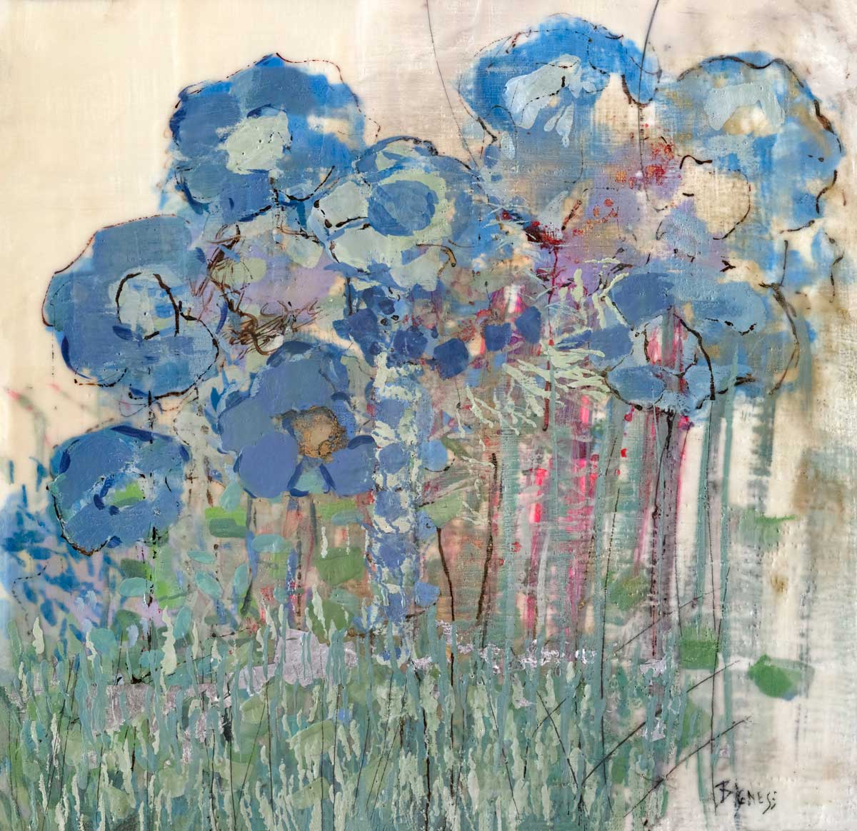 Hydrangea Blues - Open Edition Canvas Print