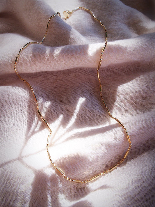 Dot Dash Gold Chain Necklace - Kaulana