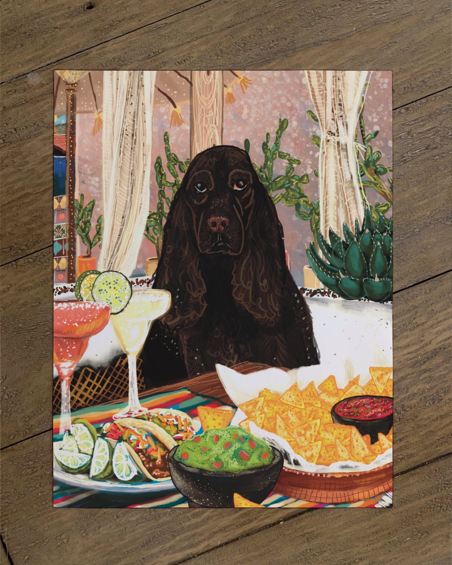 Cocker Spaniel - Build Your Own Pet Portrait Paper Print