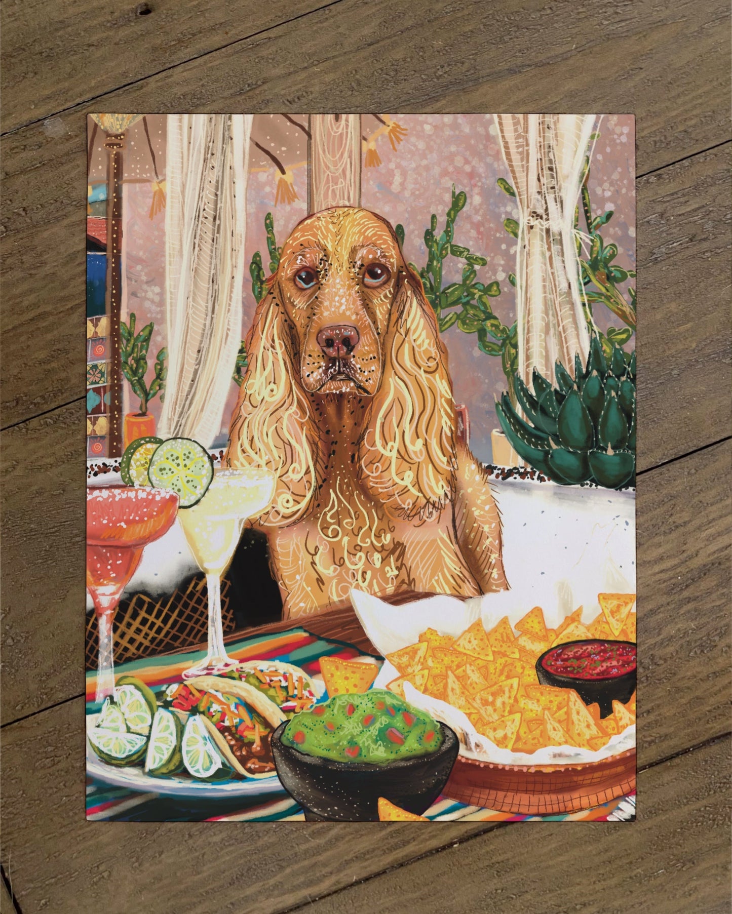 Cocker Spaniel - Build Your Own Pet Portrait Paper Print