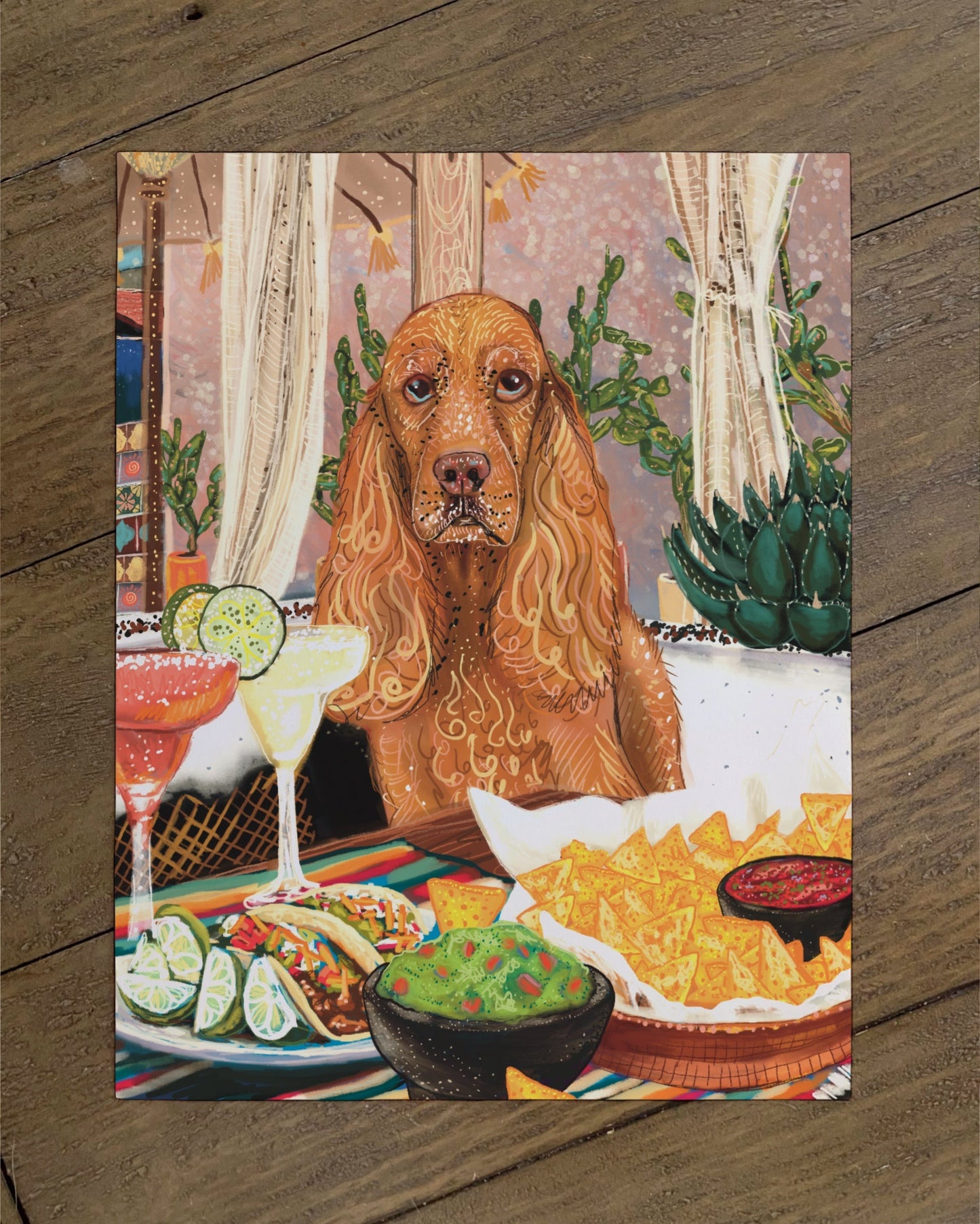 Cocker Spaniel - Build Your Own Pet Portrait Paper Print