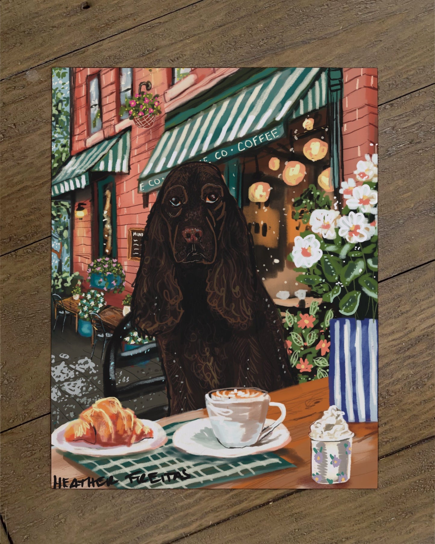 Cocker Spaniel - Build Your Own Pet Portrait Paper Print