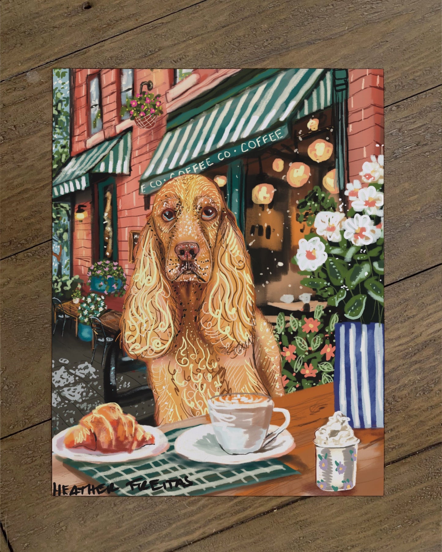 Cocker Spaniel - Build Your Own Pet Portrait Paper Print