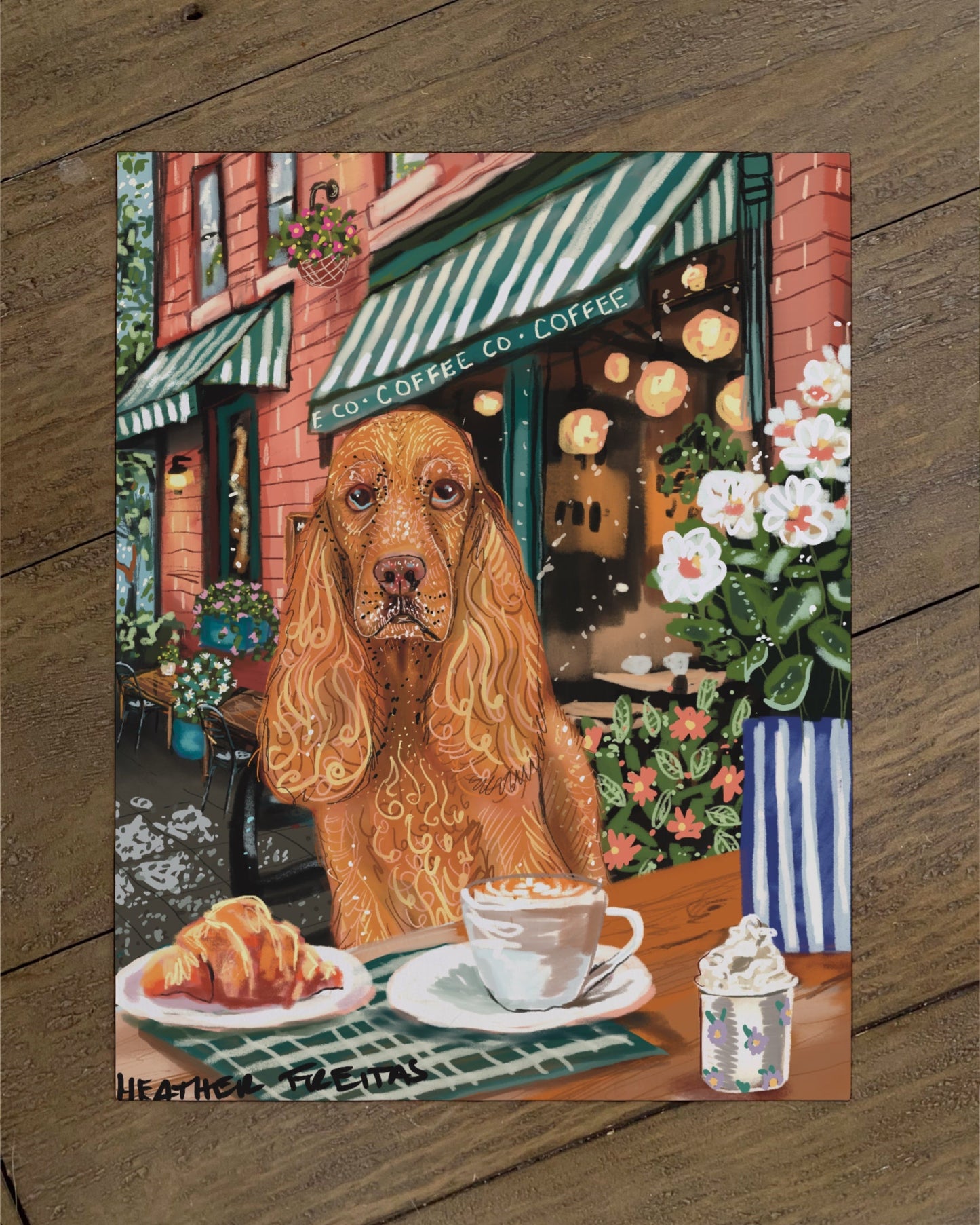 Cocker Spaniel - Build Your Own Pet Portrait Paper Print