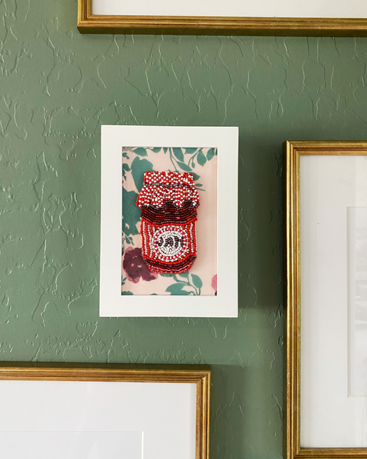 Strawberry Jam Petite Beaded Art