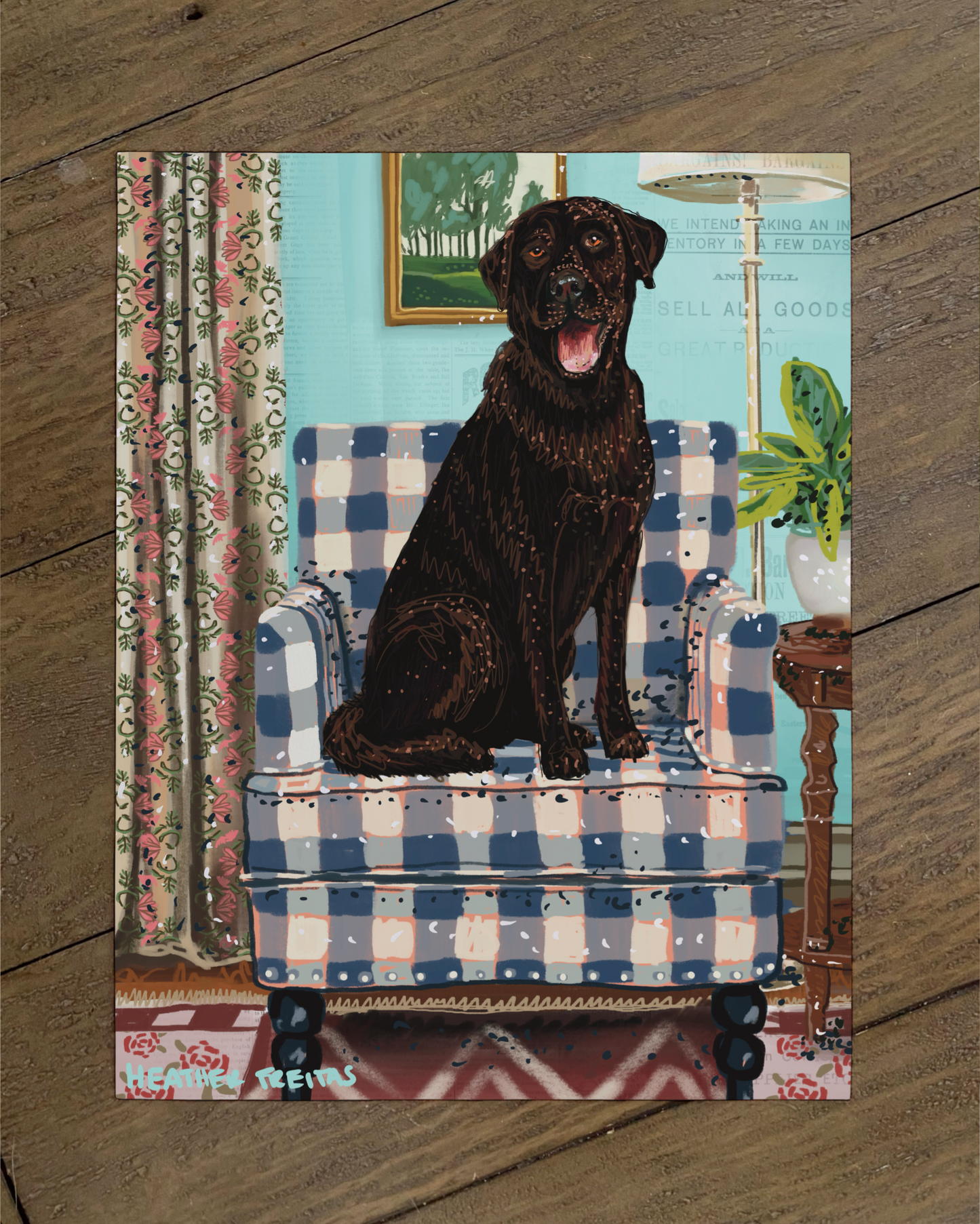 Labrador - Build Your Own Pet Portrait Paper Print