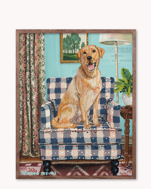 Labrador - Build Your Own Pet Portrait Paper Print
