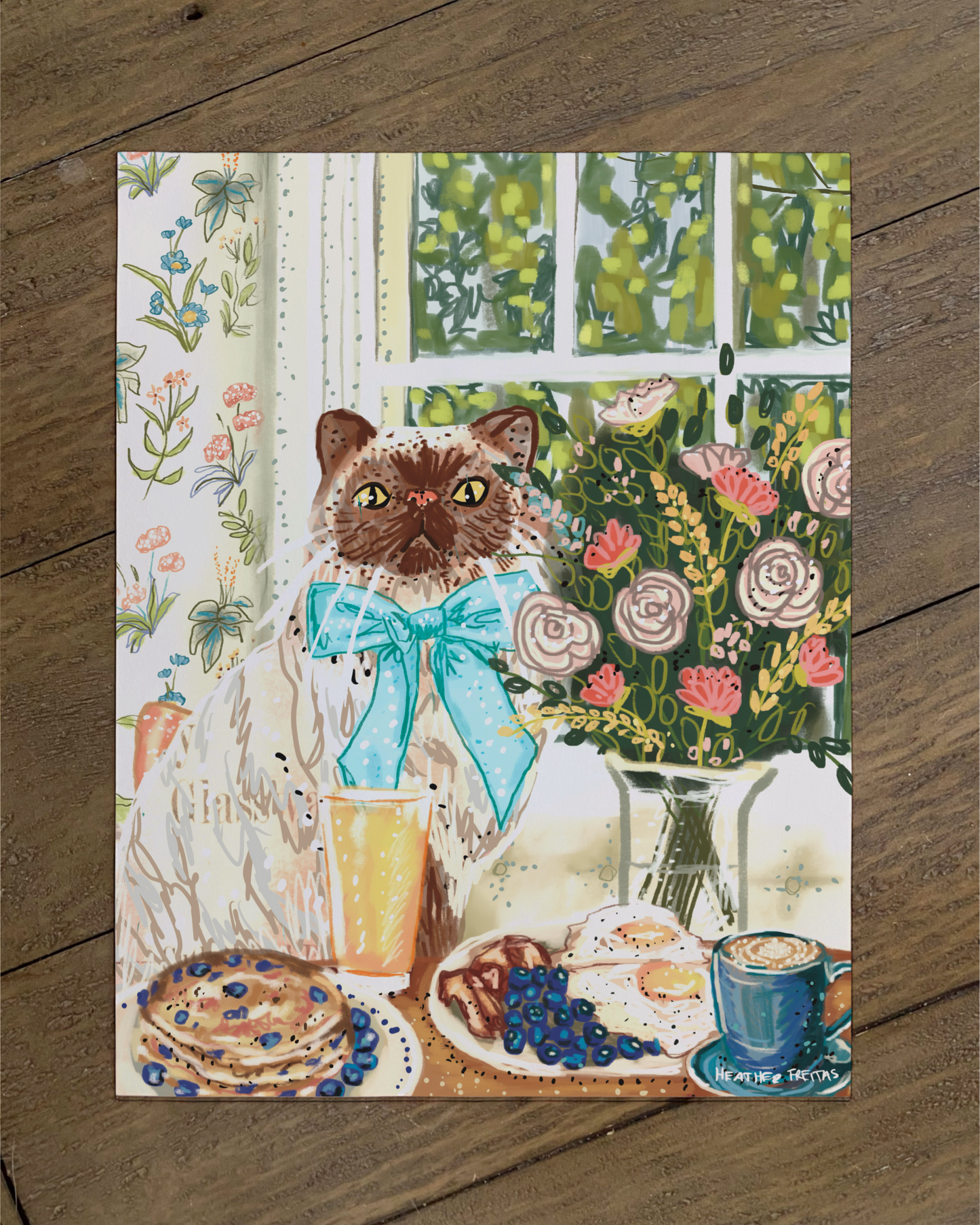 Persain cat - Build Your Pet Portrait Paper Print