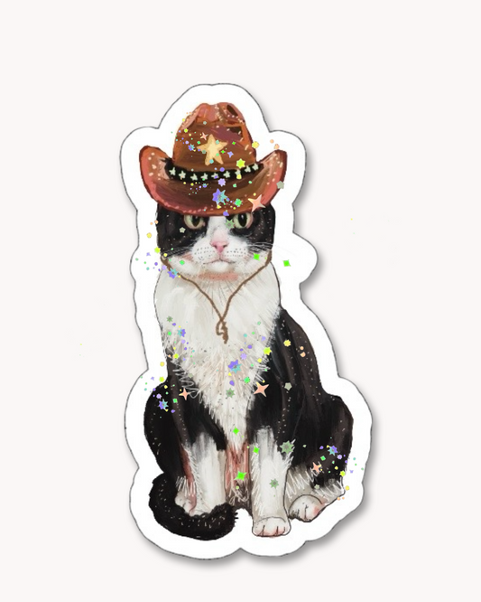 Cowboy Cat Sticker